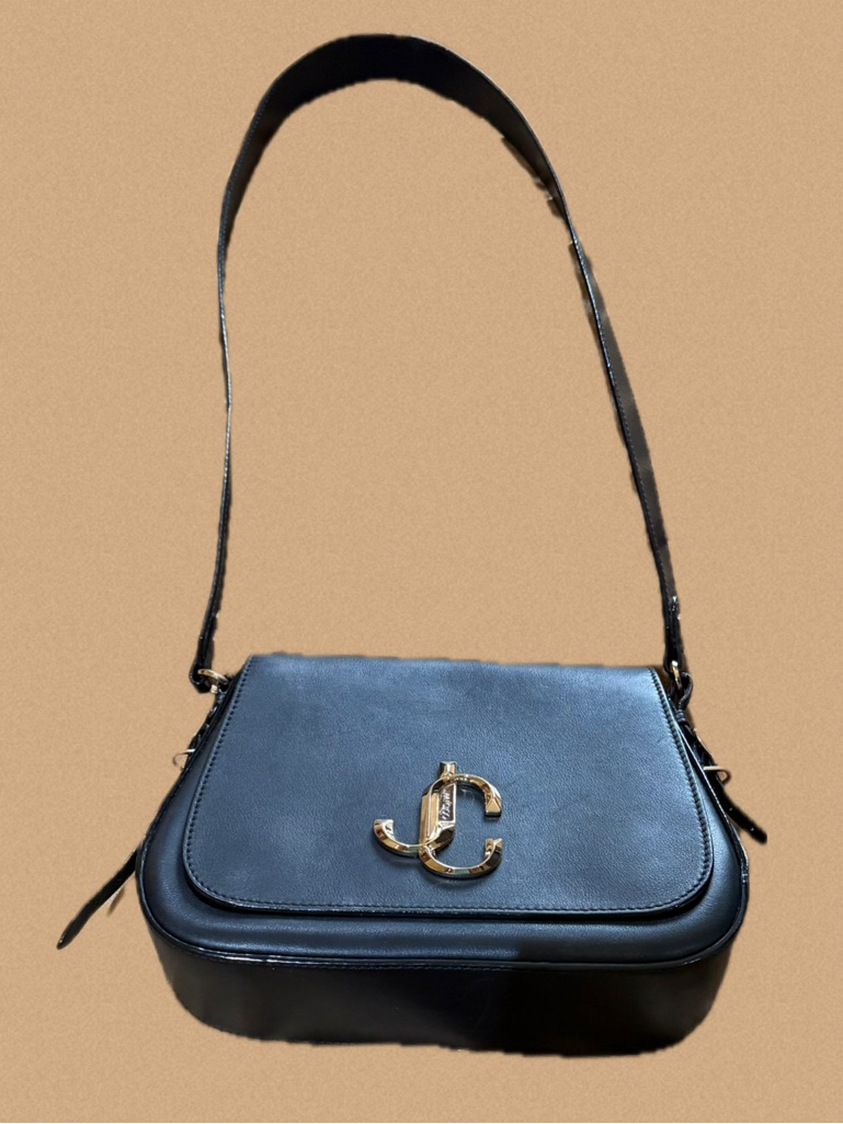 Jimmy Choo Black Shoulder Bag With Gold Hardware